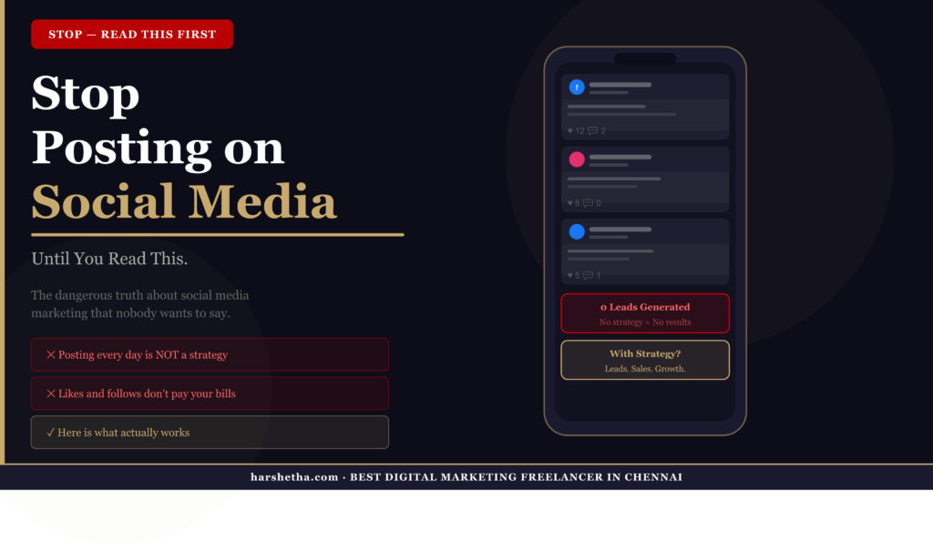 Stop posting on social media without a strategy — social media marketing guide 2026 by Harshetha